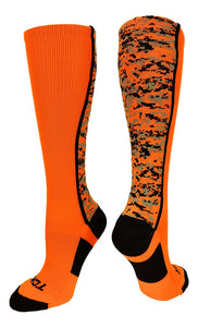 Digital Camo OTC Socks Neon Orange Black - AtlanticCoastSports