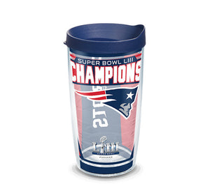 Tervis NFL® New England Patriots Super Bowl 53 Champions Wrap With Travel Lid - AtlanticCoastSports