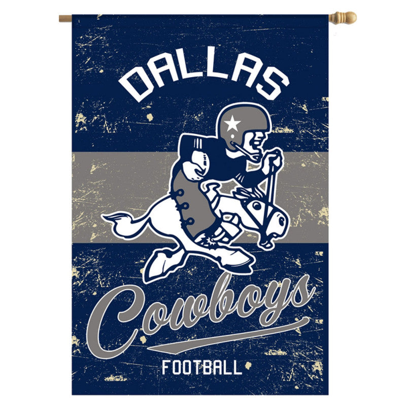 Dallas Cowboys Vintage Linen House Flag - AtlanticCoastSports