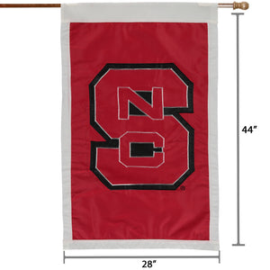 North Carolina State Wolfpack 28'' x 44'' Red Team Logo Applique Flag - AtlanticCoastSports