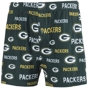 Green Bay Packers Midfield AOP Knit Boxers - AtlanticCoastSports