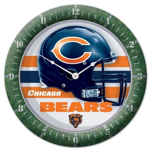 Wincraft NFL Round Wall Game Clock New Chicago Bears - AtlanticCoastSports