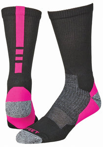 Pro Feet 238 Pro Feet Performance Shooter 2.0 Socks - Black Neon Pink - AtlanticCoastSports