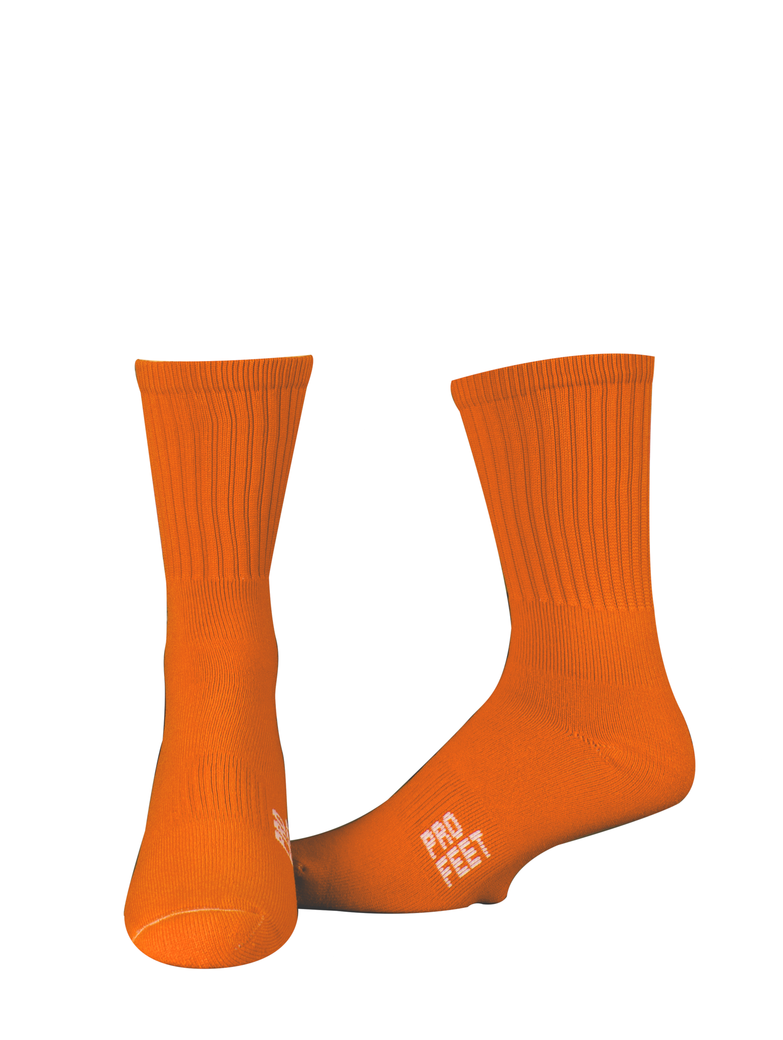 Pro Feet 385 Colored Crew Socks -- Orange - AtlanticCoastSports