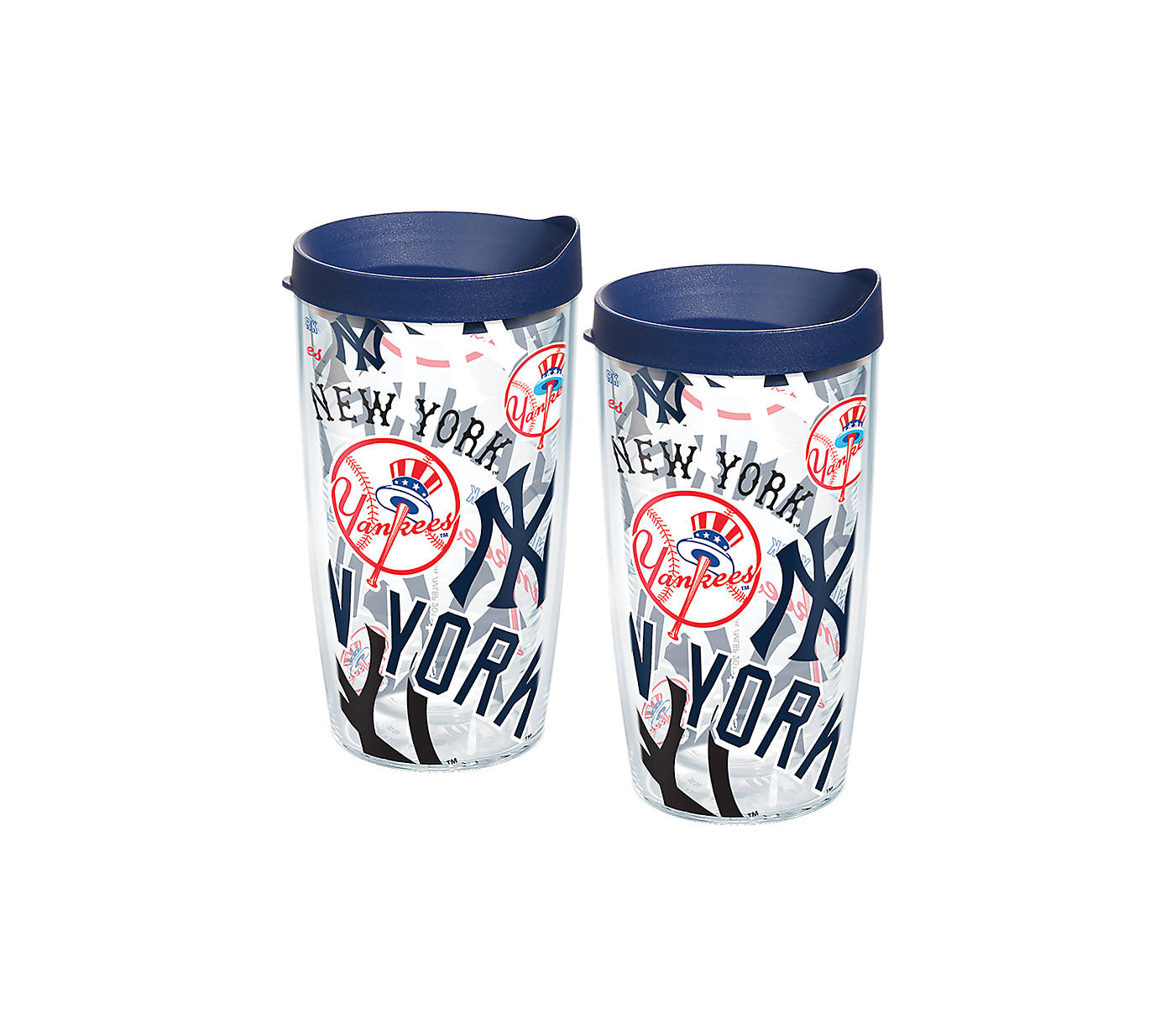 MLB® New York Yankees™ All Over and Colossal Wrap With Travel Lid 2-Pack Gift Set - Boxed - AtlanticCoastSports