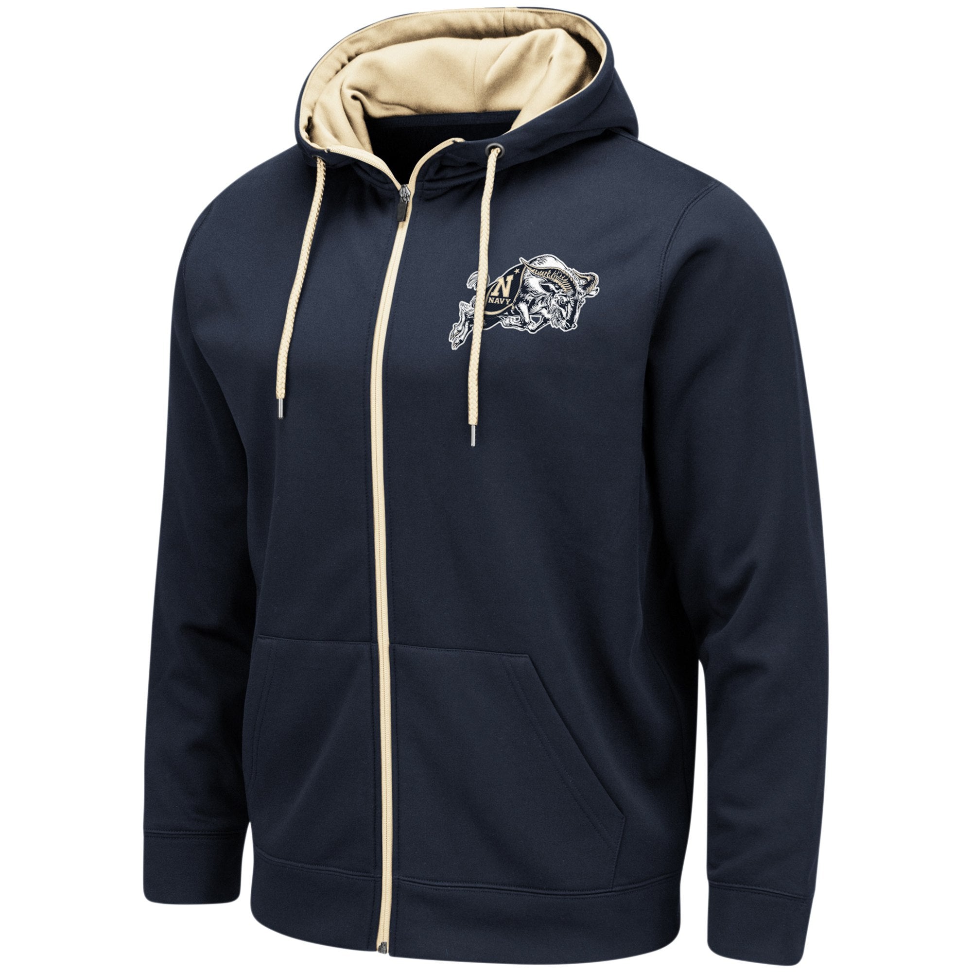 Navy Midshipmen Colosseum Performance Full-Zip Hoodie – Navy - AtlanticCoastSports