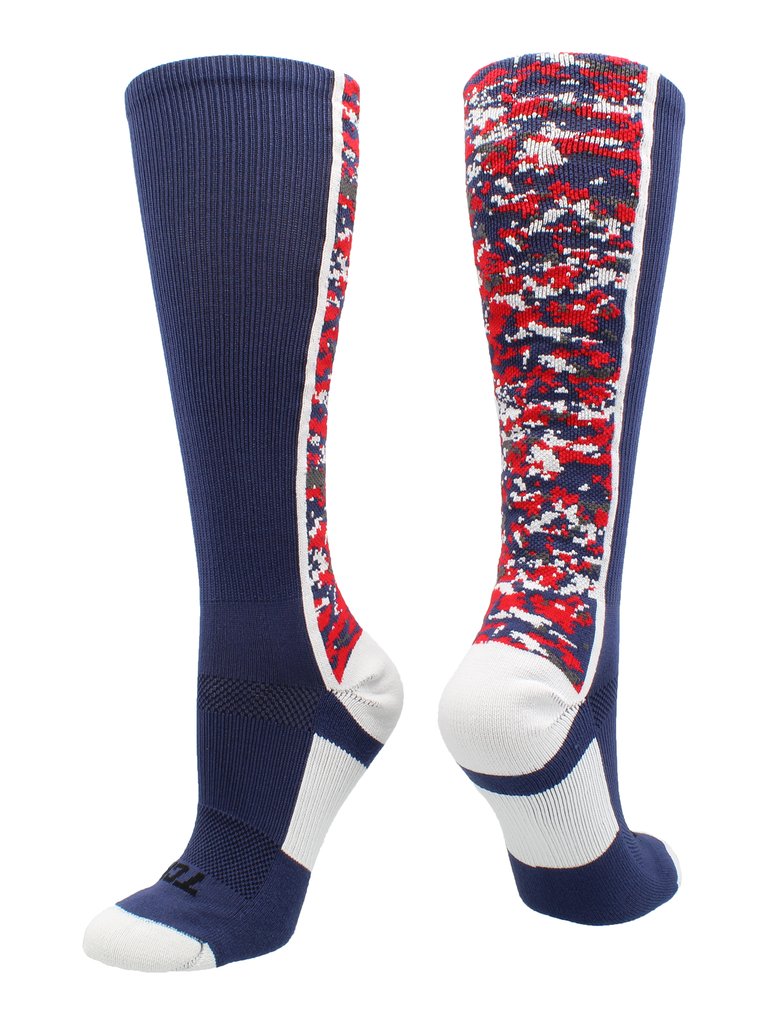 Digital Camo OTC Socks NAVY WHITE RED Navy White Red XL MENS 12 - 15 - AtlanticCoastSports