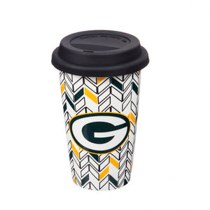 Green Bay Packers Chevron Double-Wall Travel Cup - AtlanticCoastSports