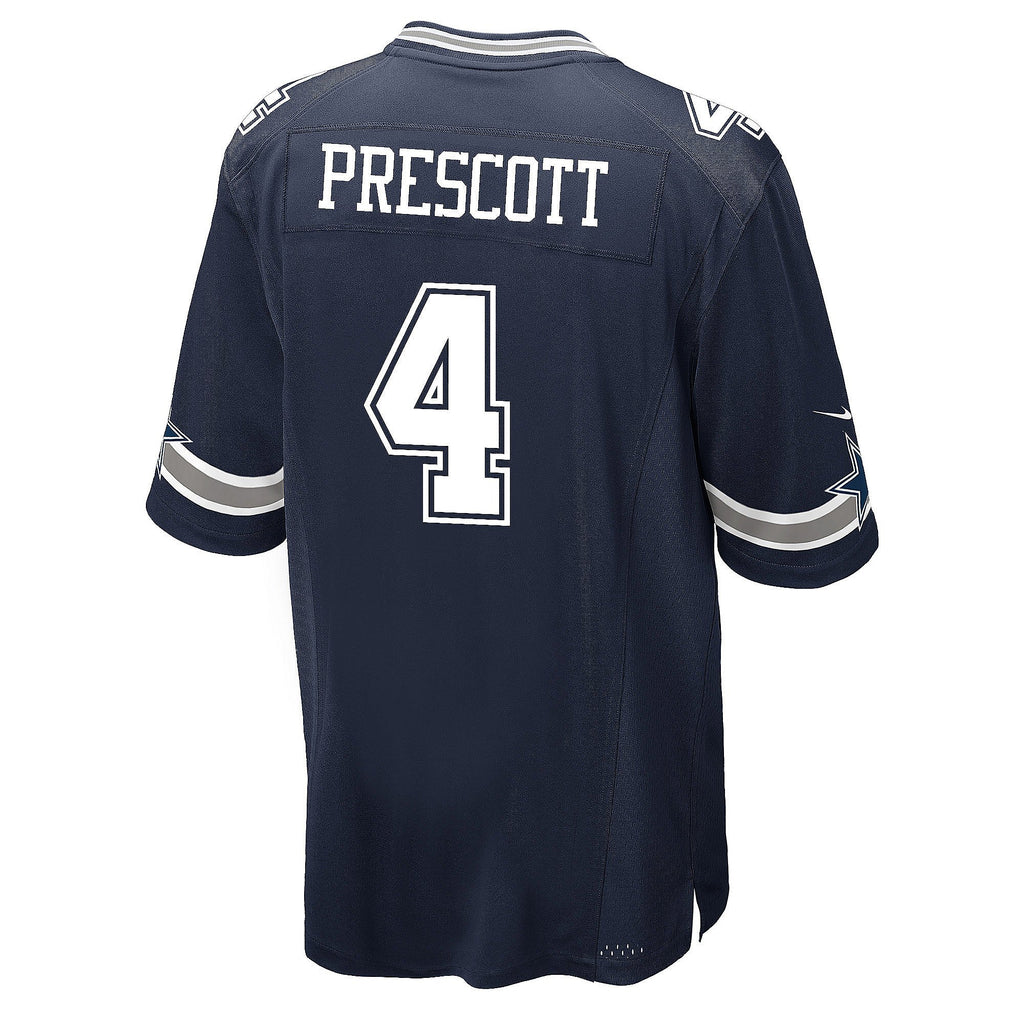 Dallas Cowboys Dak Prescott #4 Nike Navy Game Replica Jersey - AtlanticCoastSports