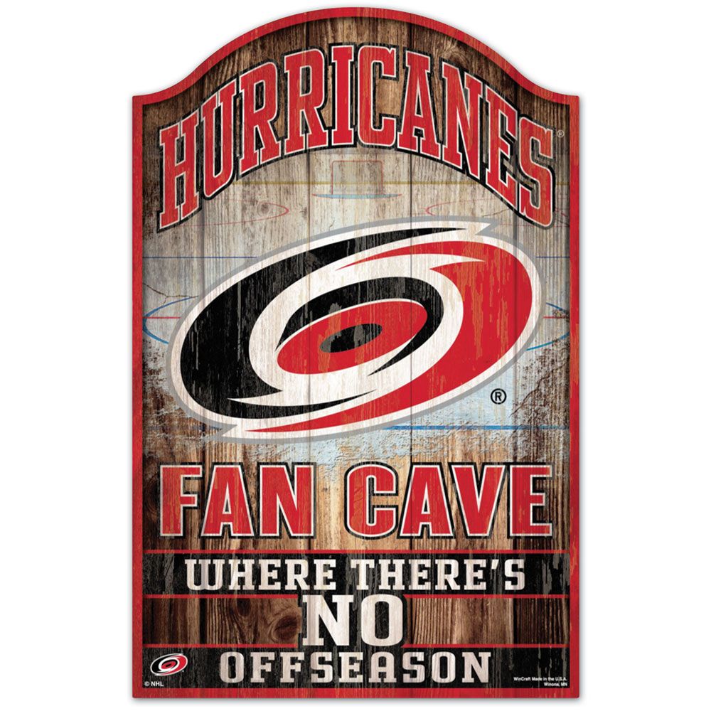 Carolina Hurricanes Fan Cave Wood Sign - AtlanticCoastSports