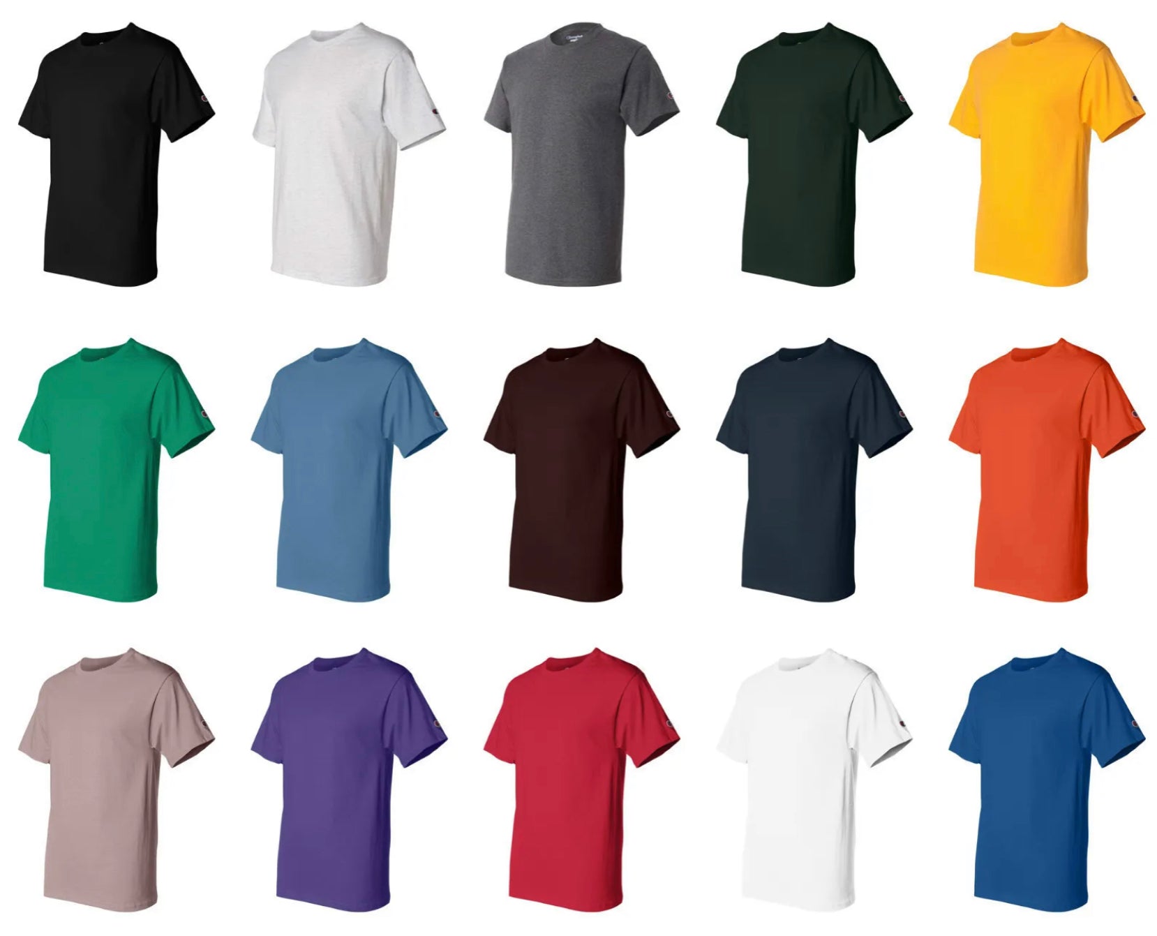 Champion Cotton Short Sleeve Tee Printed Full Color with your Team or Business Logo - AtlanticCoastSports