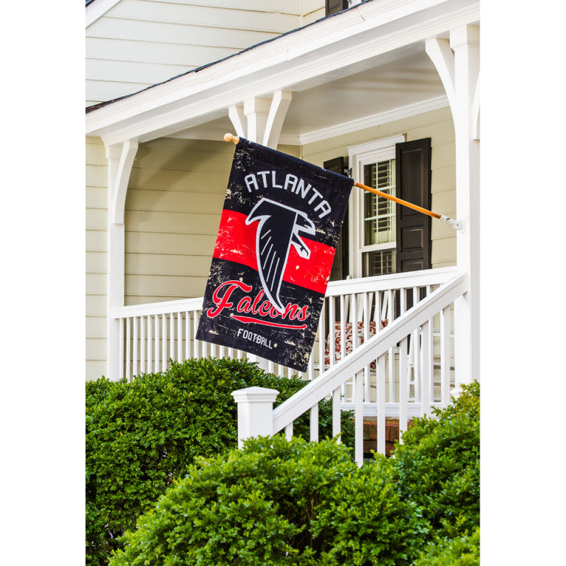 Atlanta Falcons Vintage Linen House Flag - AtlanticCoastSports