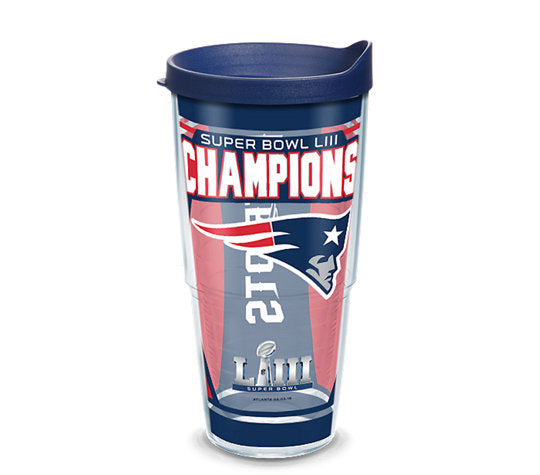 Tervis NFL® New England Patriots Super Bowl 53 Champions Wrap With Travel Lid - AtlanticCoastSports