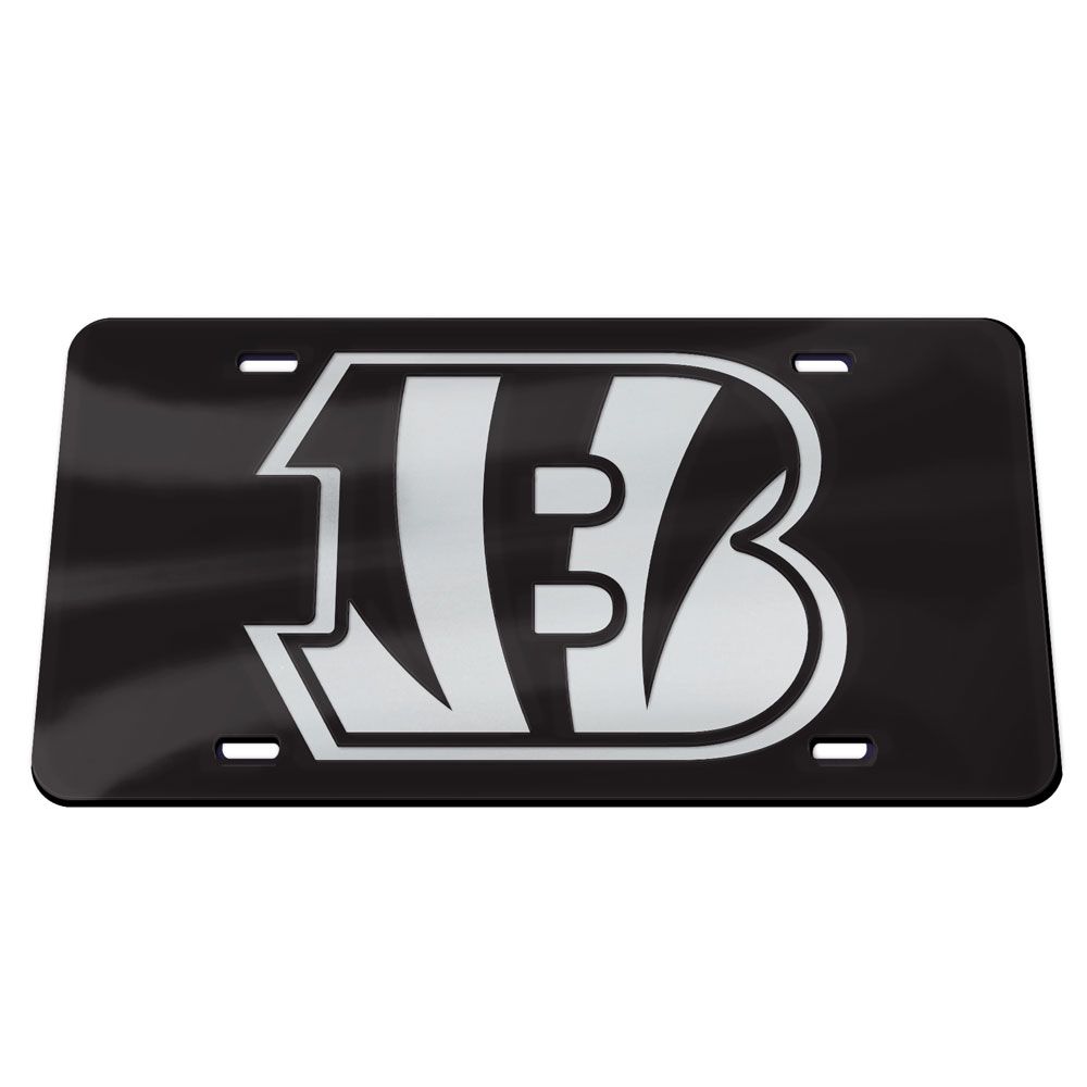 Cincinnati Bengals Chrome  Acrylic Classic License Plate - AtlanticCoastSports