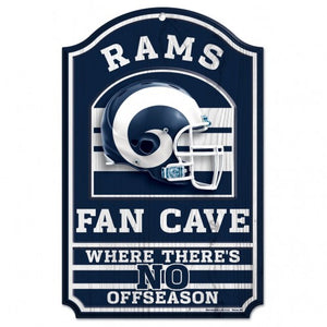 Los Angeles Rams Fan Cave Wood Sign - AtlanticCoastSports