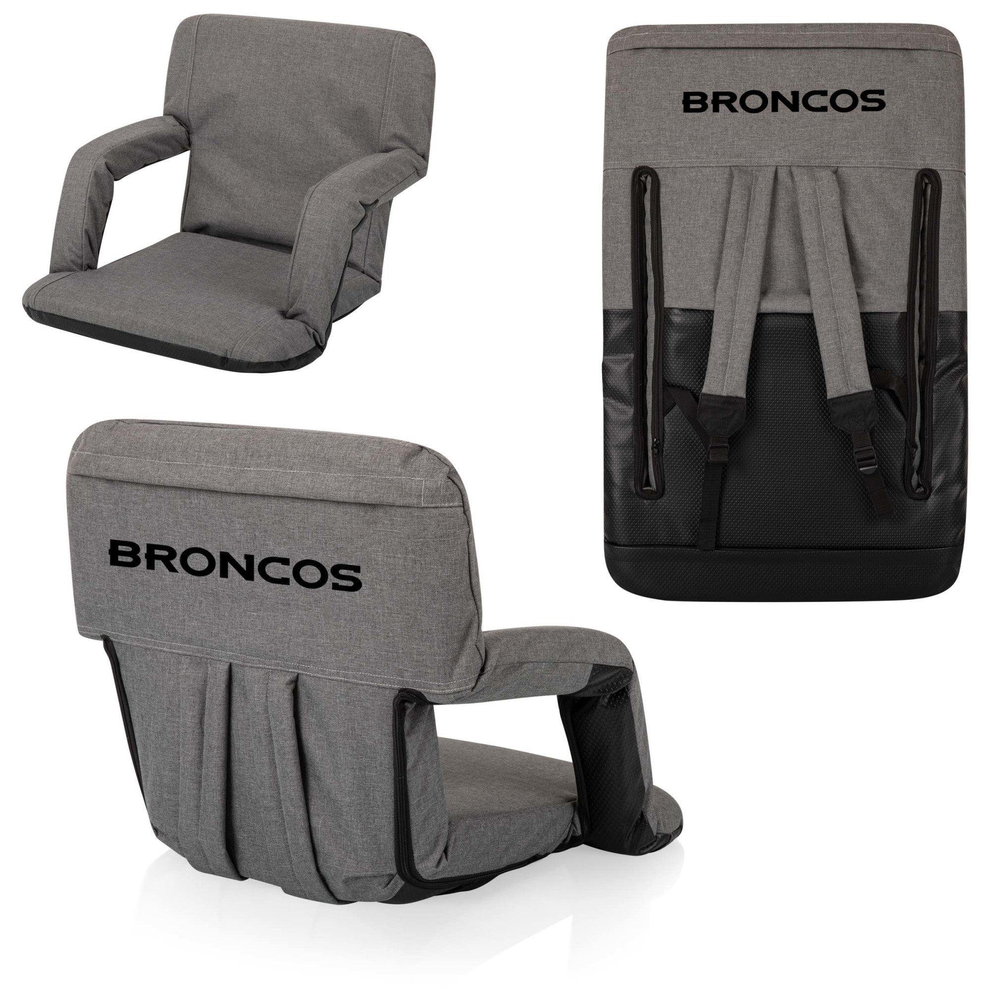 Denver Broncos Ventura Portable Reclining Stadium Seat - AtlanticCoastSports