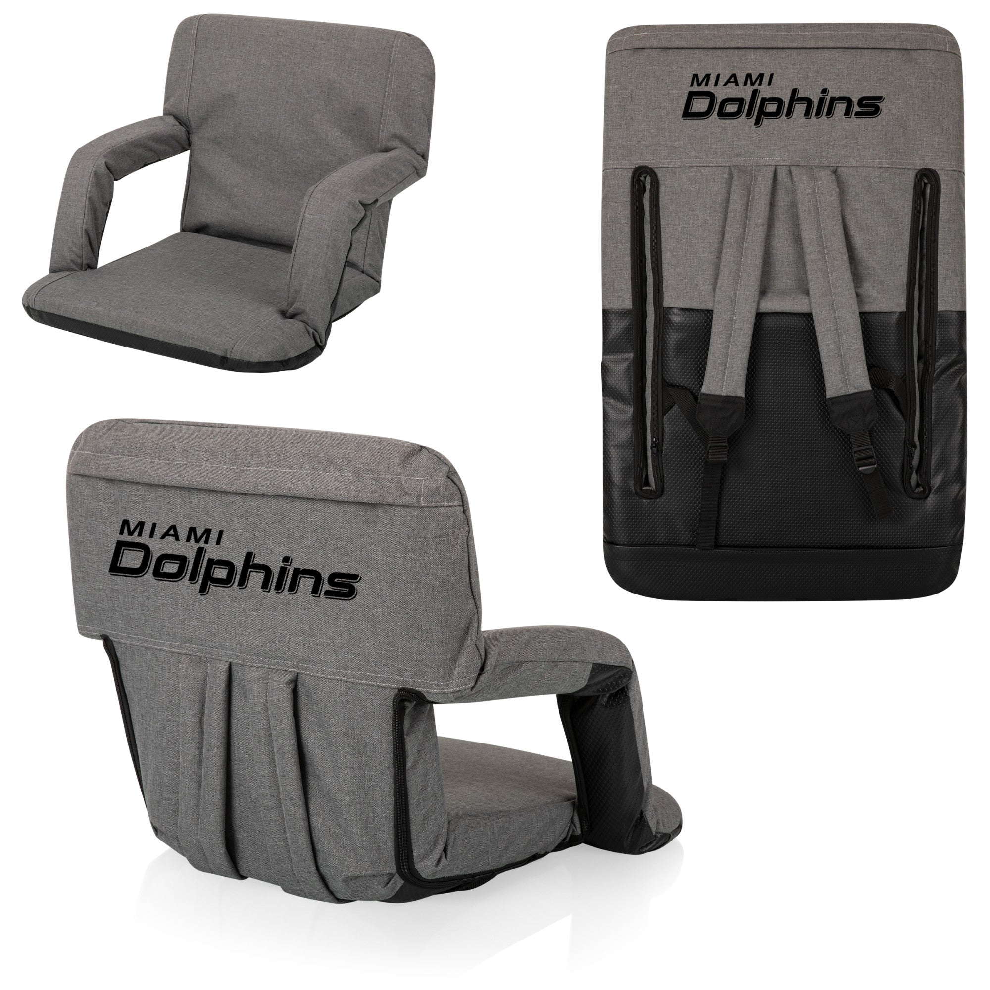 Miami Dolphins Ventura Portable Reclining Stadium Seat - AtlanticCoastSports