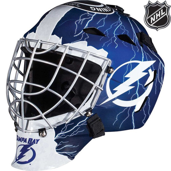 blue lightning football helmet Tampa Bay Lightning Franklin GFM 1500: NHL® Team Goalie Helmet– AtlanticCoastSports