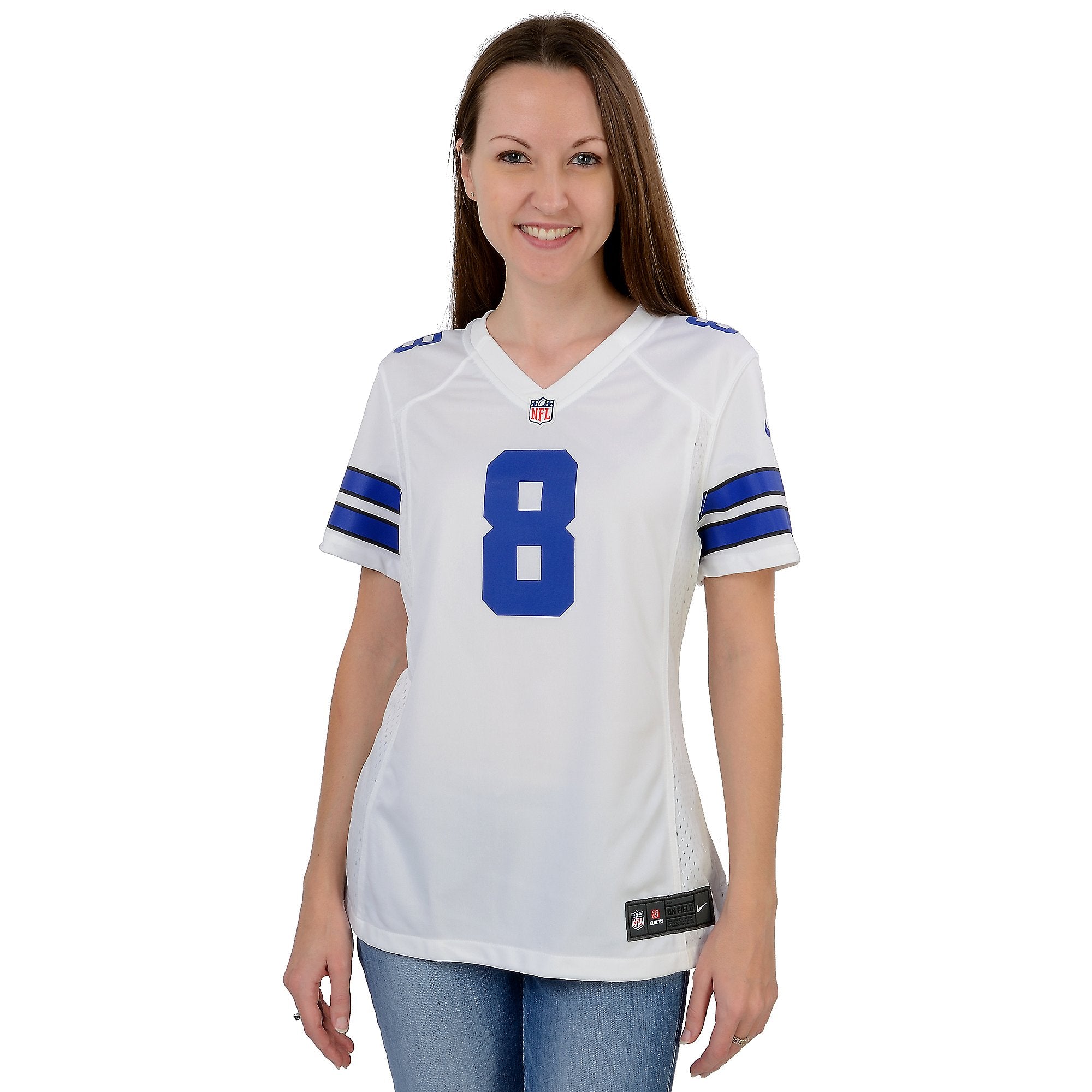 Dallas Cowboys Womens  Troy Aikman #8 Nike White Game Replica Jersey - AtlanticCoastSports