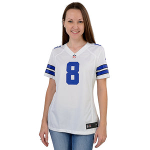 Dallas Cowboys Womens  Troy Aikman #8 Nike White Game Replica Jersey - AtlanticCoastSports