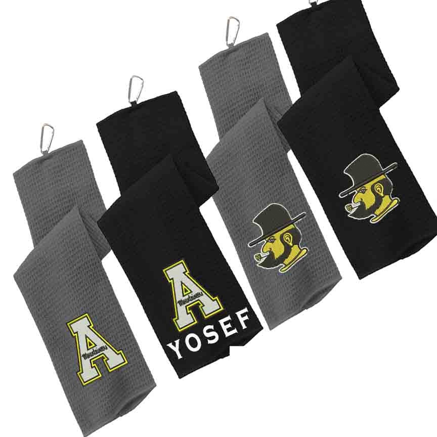APP State Waffle Style Golf Towel add your Name at Checkout if interested - AtlanticCoastSports