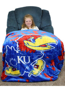 NCAA Kansas Jayhawks Huge Raschel Throw Blanket - AtlanticCoastSports