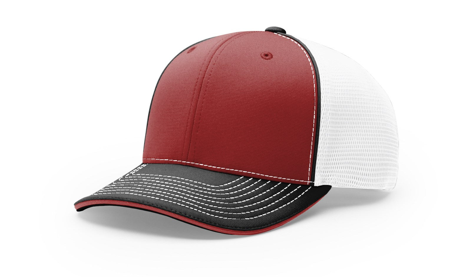 Richardson 172 PULSE SPORT MESH 16 Tri White Embroidery Available - AtlanticCoastSports