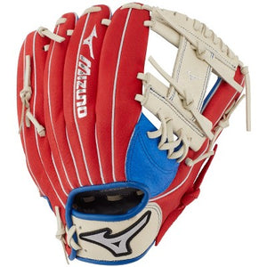 Mizuno unisex-teen 11", Left Hand, Red/Cream/Royal Deep III Web - AtlanticCoastSports