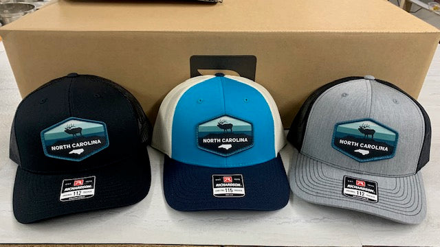 Richardson North Carolina Elk Trucker Hats - AtlanticCoastSports