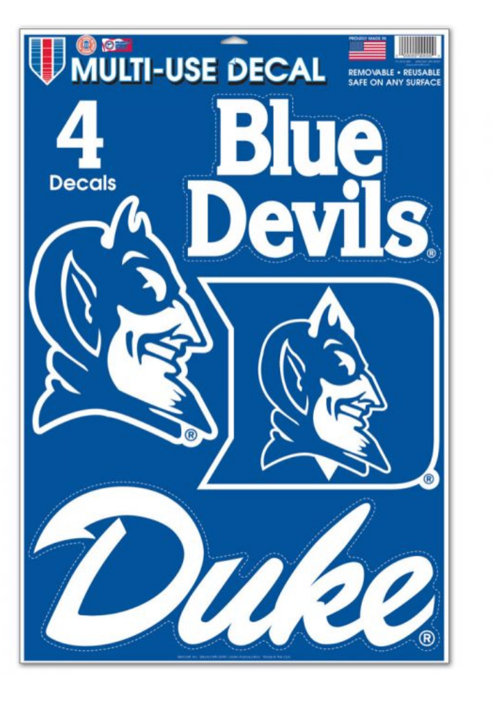 Duke Blue Devils Multi Use Decals - AtlanticCoastSports