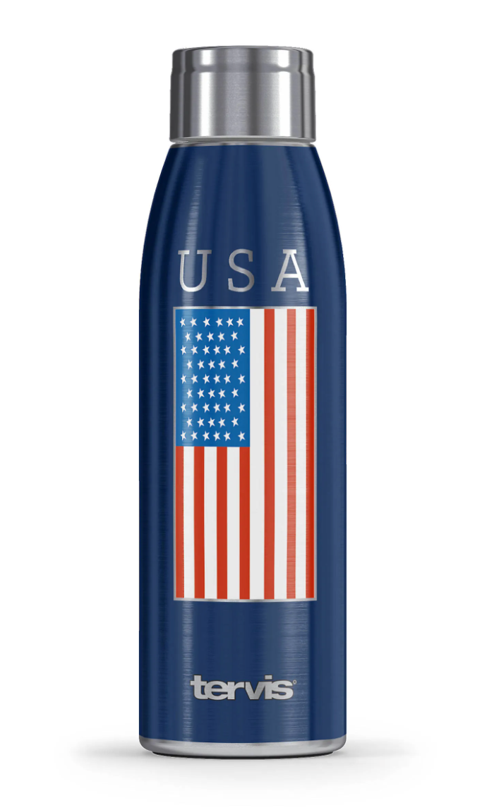 USA Flag Stainless Steel Slim Carafe With Lid - AtlanticCoastSports