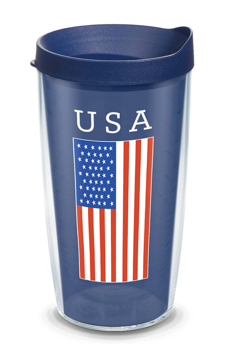 USA Flag Wrap With Travel Lid - AtlanticCoastSports