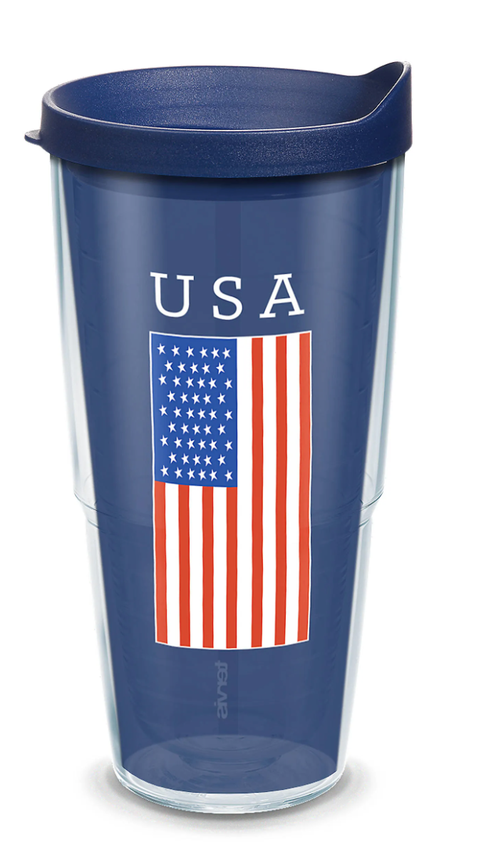 USA Flag Wrap With Travel Lid - AtlanticCoastSports