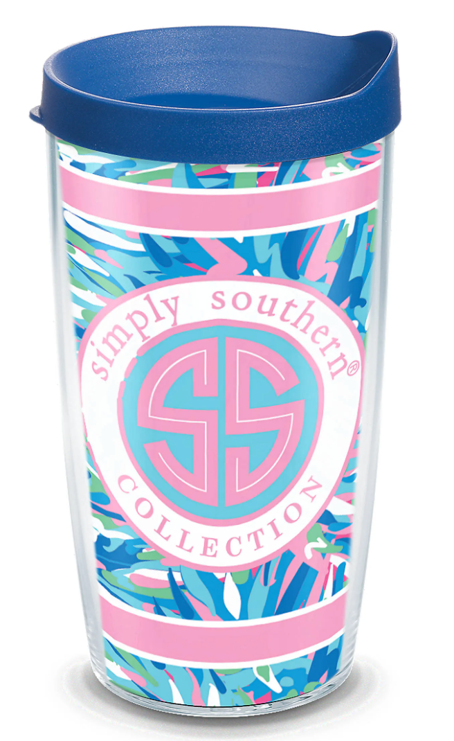 Simply Southern® - Palm Pattern Simply Southern Wrap With Travel Lid - AtlanticCoastSports
