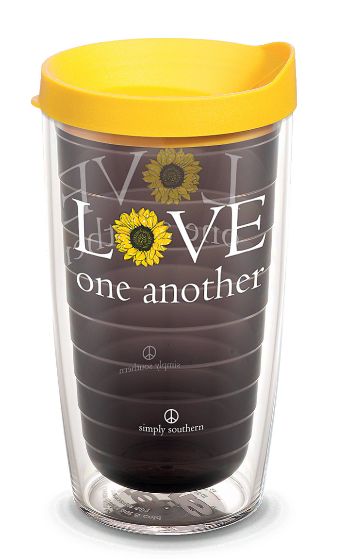 Simply Southern® - Love Sunflower Simply Southern Wrap With Travel Lid - AtlanticCoastSports