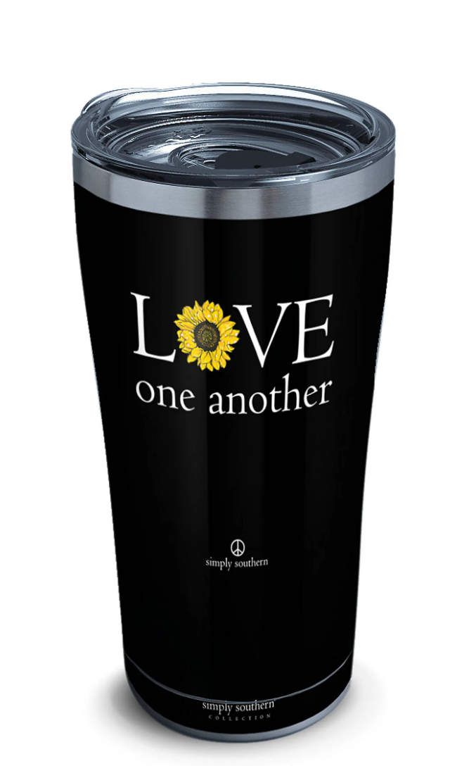 Simply Southern® - Love Sunflower Simply Southern Stainless Steel With Slider Lid - AtlanticCoastSports