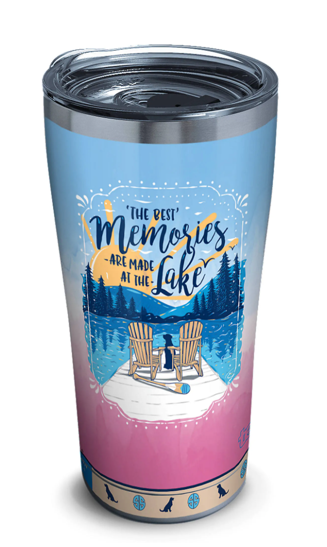 Simply Southern® - Memories at the Lake Simply Southern Stainless Steel With Slider Lid - AtlanticCoastSports