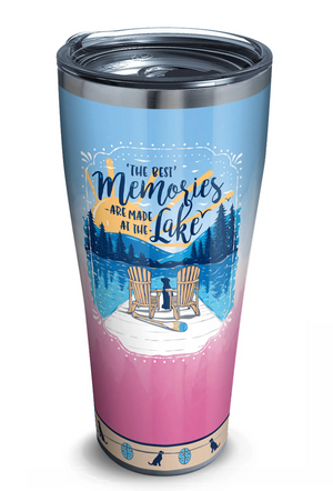 Simply Southern® - Memories at the Lake Simply Southern Stainless Steel With Slider Lid - AtlanticCoastSports