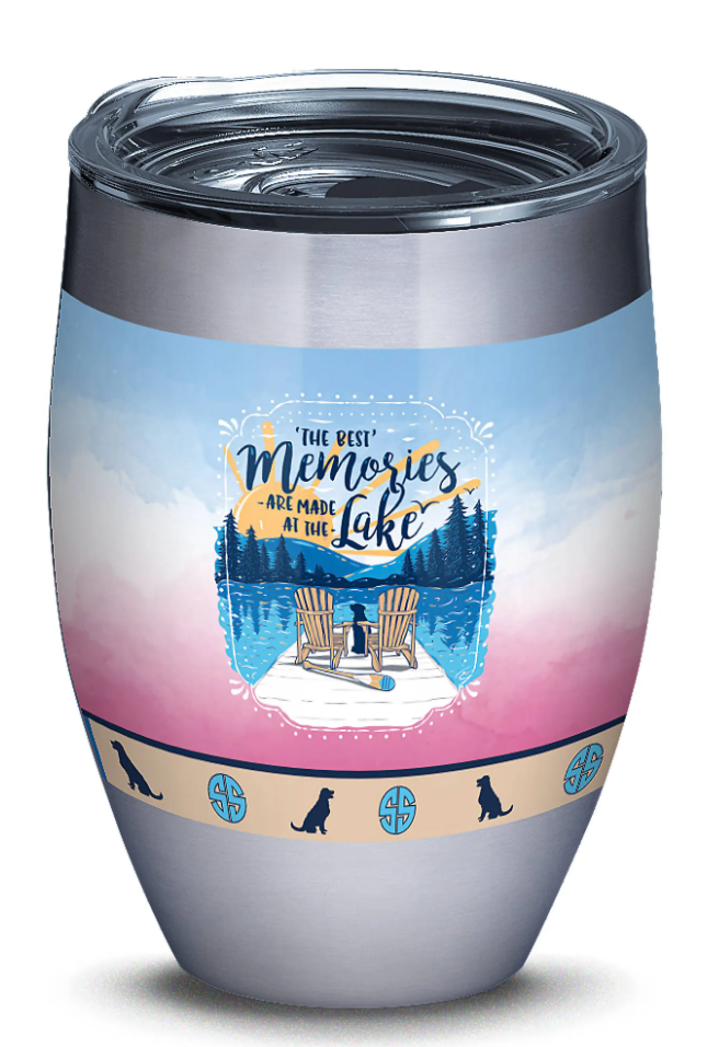Simply Southern® - Memories at the Lake Simply Southern 12oz Stainless Steel With Slider Lid - AtlanticCoastSports