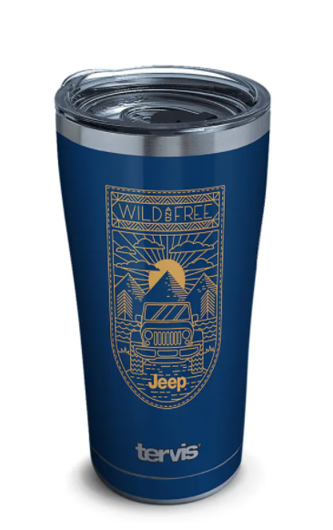 Jeep® Brand - Wild and Free Stainless Steel With Slider Lid - AtlanticCoastSports