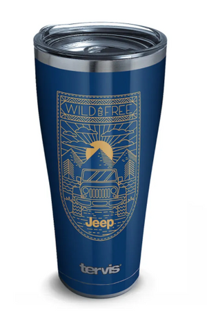 Jeep® Brand - Wild and Free Stainless Steel With Slider Lid - AtlanticCoastSports