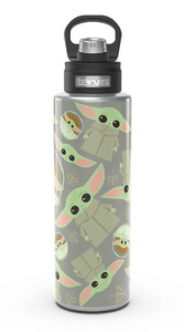 Mandalorian - Child Pattern Stainless Steel Wide Mouth Bottle with Deluxe Spout Lid - AtlanticCoastSports