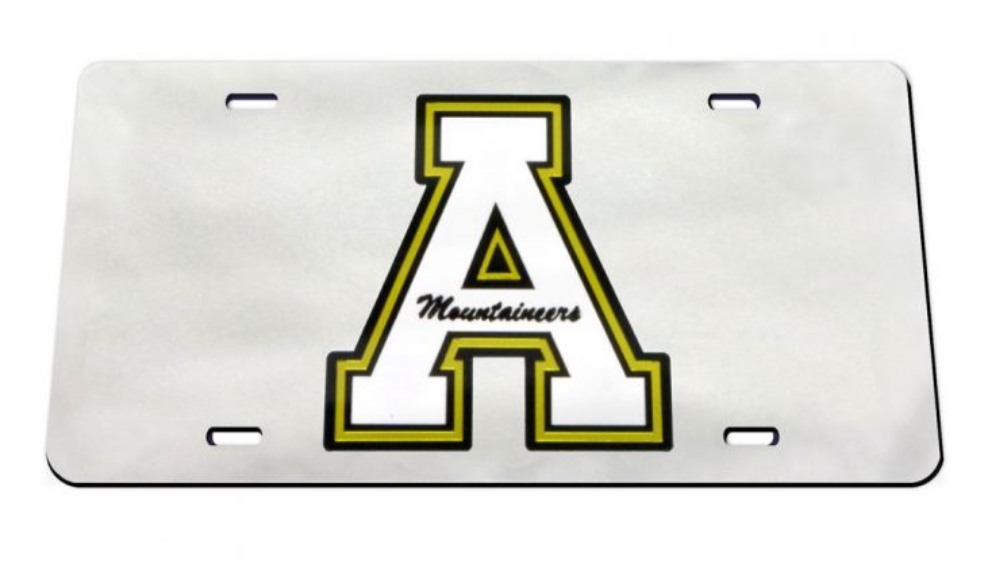 Appalachian State Mountaineers Specialty Acrylic License Plate clear - AtlanticCoastSports
