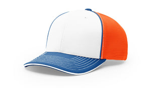 Richardson 172 PULSE SPORT MESH 16 Tri White Embroidery Available - AtlanticCoastSports