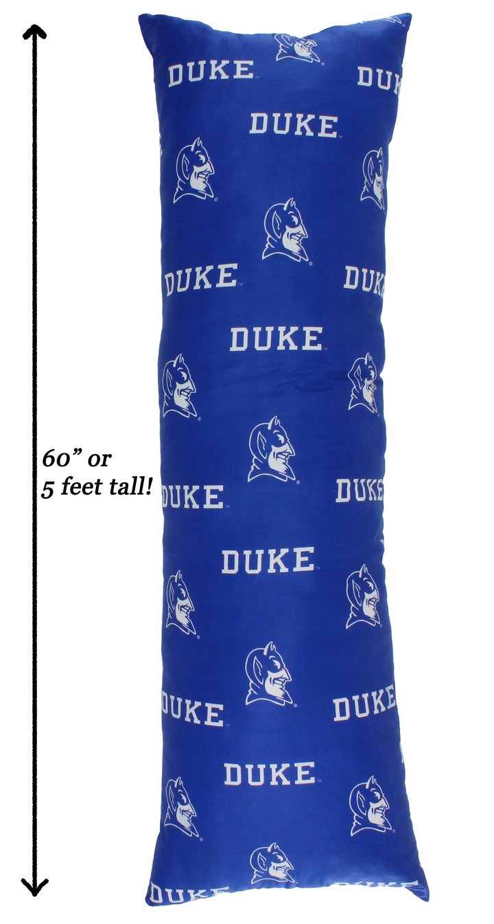 NCAA Duke Blue Devils Printed Body Pillow - AtlanticCoastSports