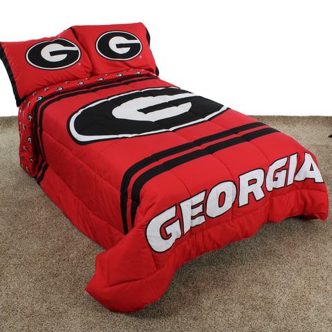 NCAA Georgia Bulldogs Reversible Comforter Set - AtlanticCoastSports