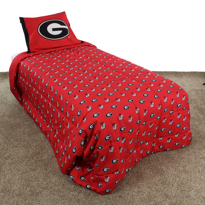 NCAA Georgia Bulldogs Reversible Comforter Set - AtlanticCoastSports