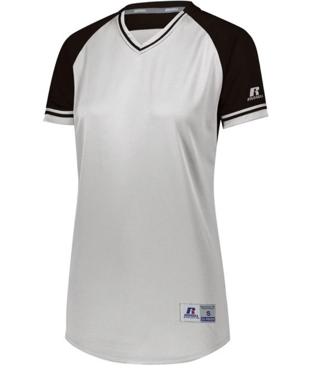 Russell Custom  Printed Ladies Classic V-Neck Softball Jerseys - AtlanticCoastSports