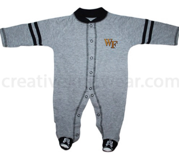 Wake Forest Demon Decs Sports Shoe Footed Romper - AtlanticCoastSports