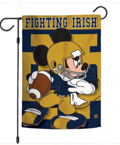 Notre Dame / Disney Mickey Mouse Garden Flag 12" X 18" - AtlanticCoastSports